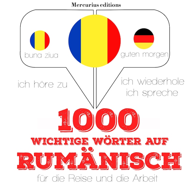 Buchcover für 1000 wichtige Wörter auf Rumänisch für die Reise und die Arbeit