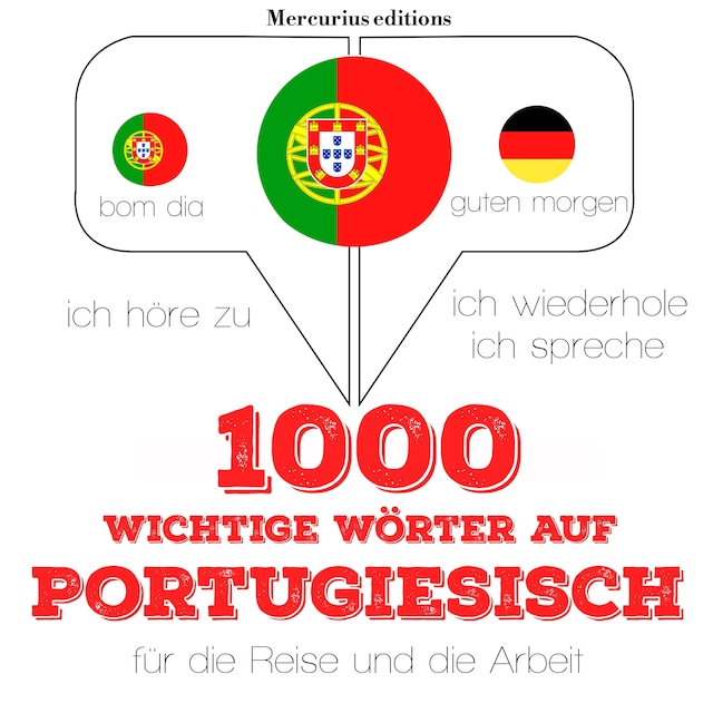 Portada de libro para 1000 wichtige Wörter auf Portugiesisch für die Reise und die Arbeit