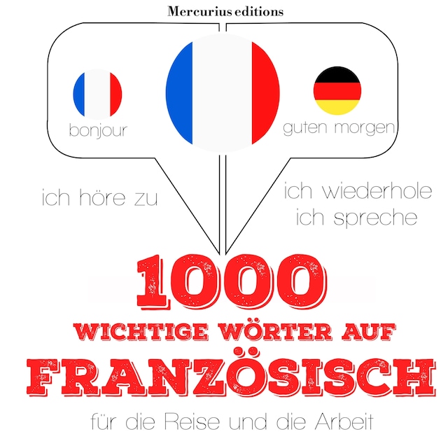 Copertina del libro per 1000 wichtige Wörter auf Französisch für die Reise und die Arbeit