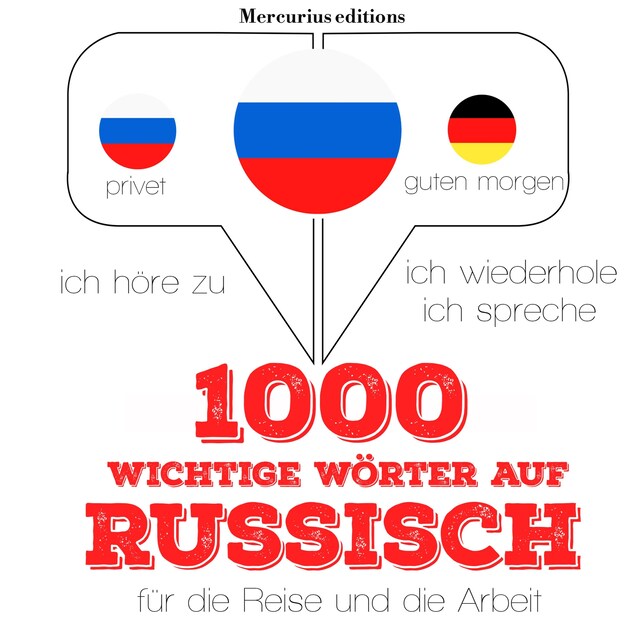Buchcover für 1000 wichtige Wörter auf Russisch für die Reise und die Arbeit