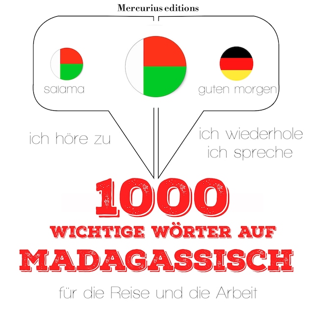 Copertina del libro per 1000 wichtige Wörter auf Madagassische für die Reise und die Arbeit
