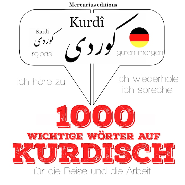 Book cover for 1000 wichtige Wörter auf Kurdisch für die Reise und die Arbeit
