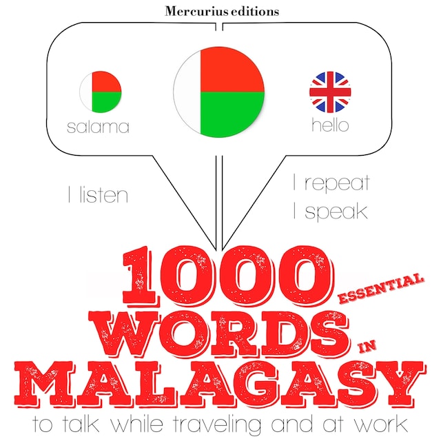 Portada de libro para 1000 essential words in Malagasy