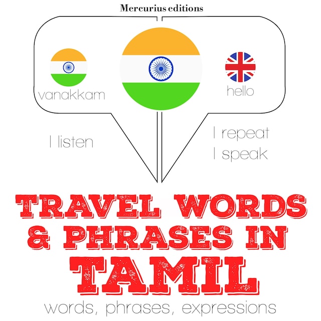 Book cover for Travel words and phrases in Tamil