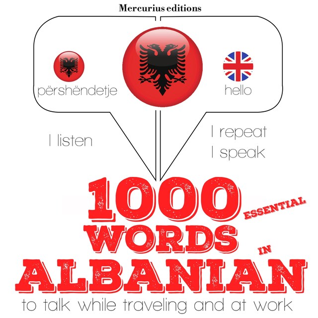 Book cover for 1000 essential words in Albanian