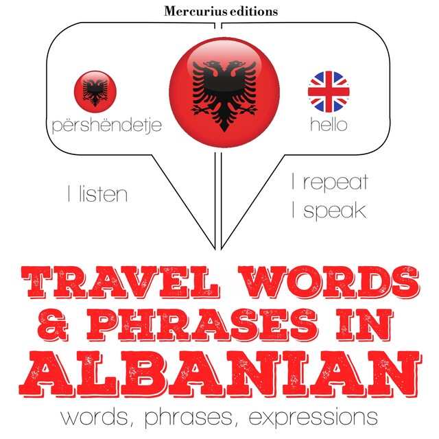 Bokomslag for Travel words and phrases in Albanian