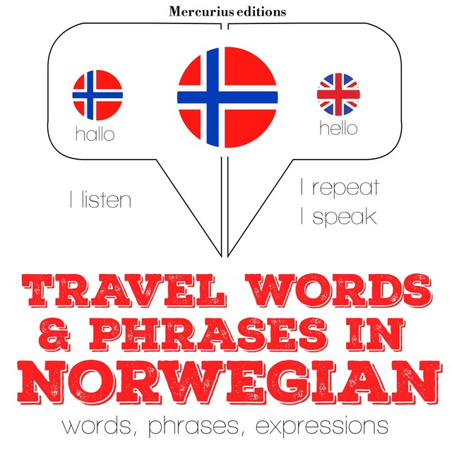 Book cover for Travel words and phrases in Norwegian
