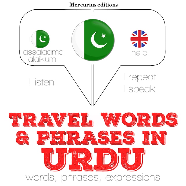Book cover for Travel words and phrases in Urdu