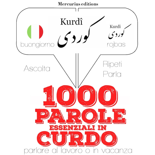 Book cover for 1000 parole essenziali in Curdo