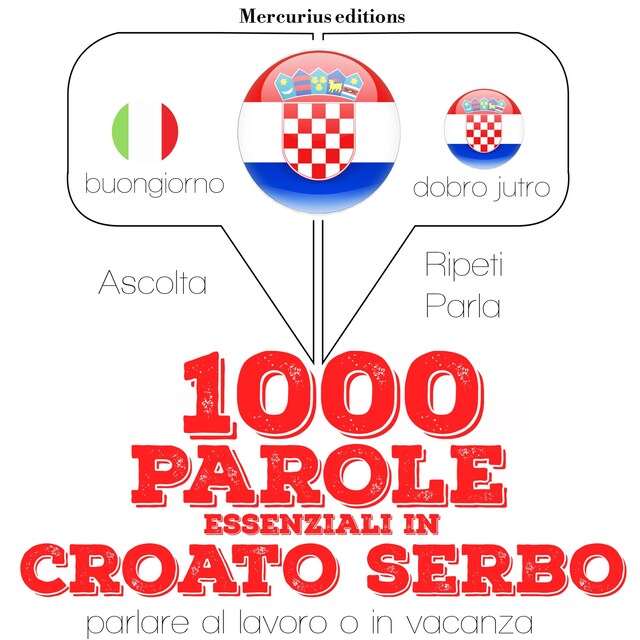 Book cover for 1000 parole essenziali in croato serbo