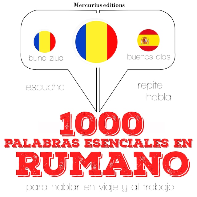 Copertina del libro per 1000 palabras esenciales en rumano