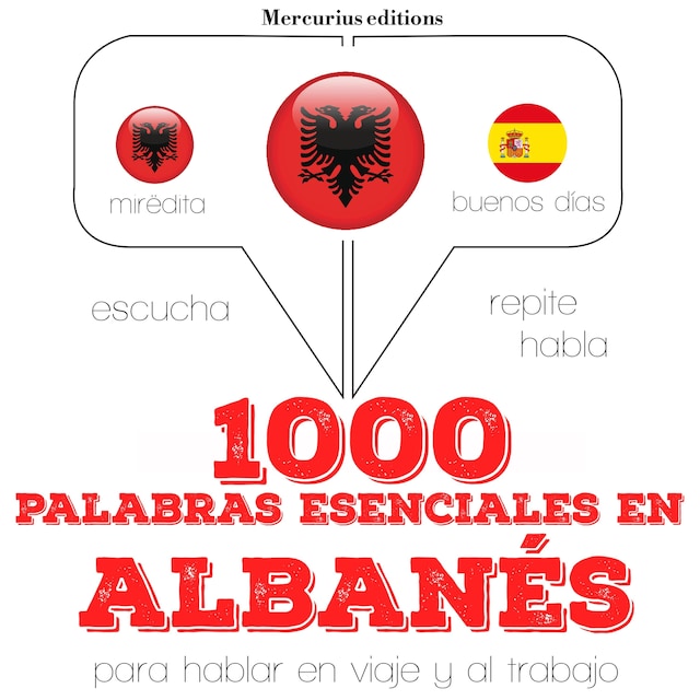 Book cover for 1000 palabras esenciales en albanés
