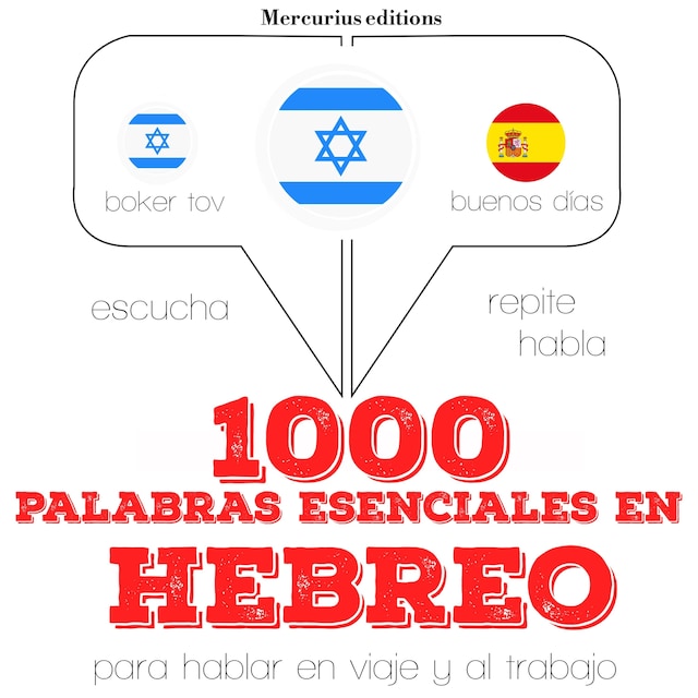 Book cover for 1000 palabras esenciales en hebreo