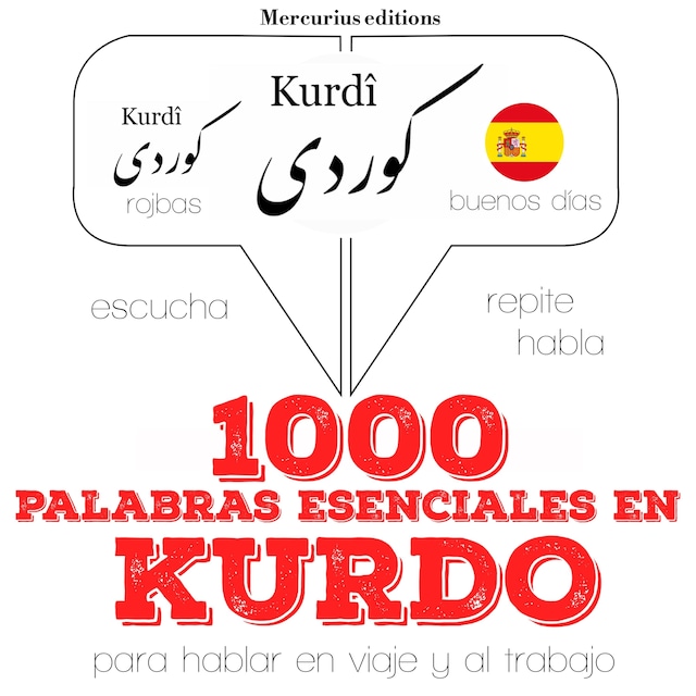 Book cover for 1000 palabras esenciales en kurdo