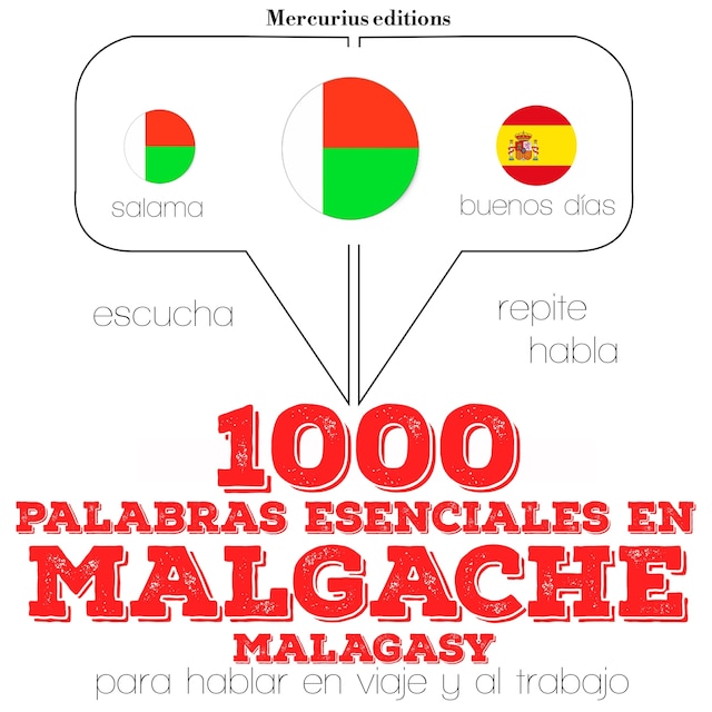 Book cover for 1000 palabras esenciales en malgache (malagasy)