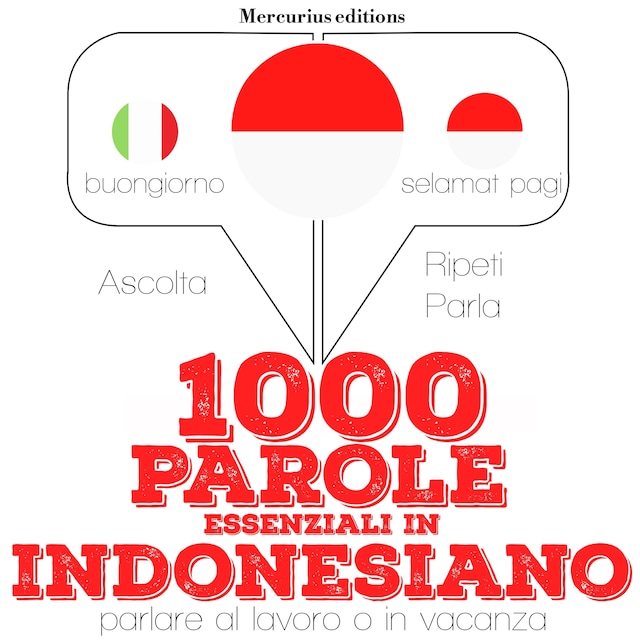 Book cover for 1000 parole essenziali in indonesiano