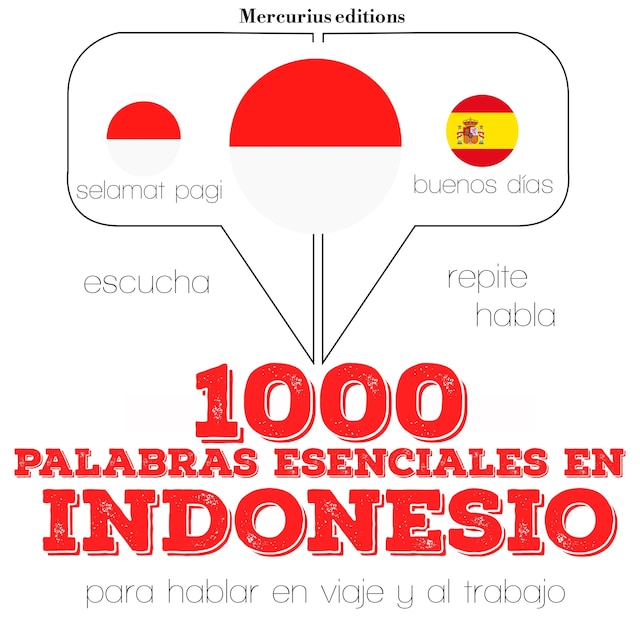Book cover for 1000 palabras esenciales en indonesio
