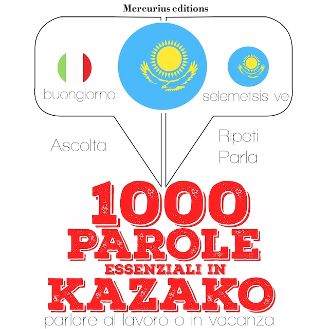Book cover for 1000 parole essenziali in kazako