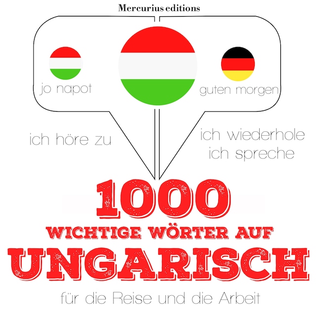 Kirjankansi teokselle 1000 wichtige Wörter auf ungarisch für die Reise und die Arbeit