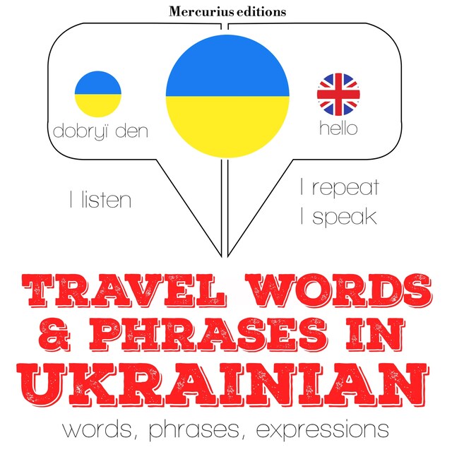 Book cover for Travel words and phrases in Ukrainian