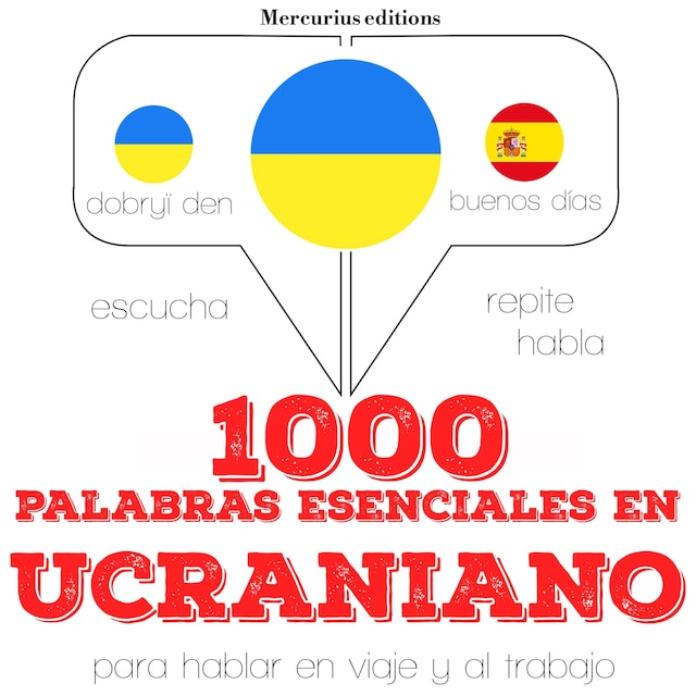 Copertina del libro per 1000 palabras esenciales en ucraniano