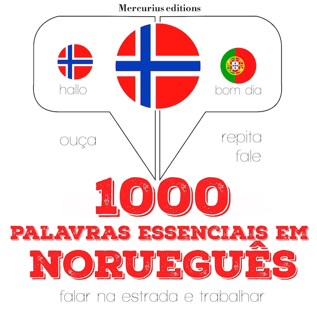 Portada de libro para 1000 palavras essenciais em norueguês