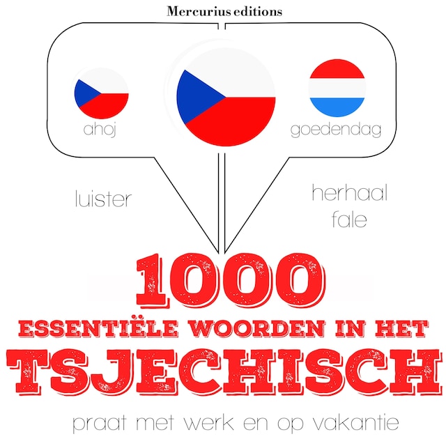 Couverture de livre pour 1000 essentiële woorden in het Tsjechisch