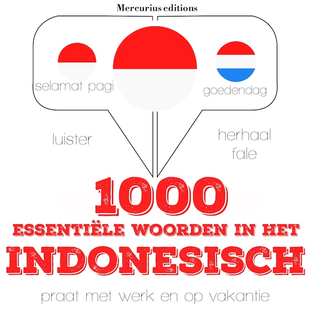 Book cover for 1000 essentiële woorden in het Indonesisch