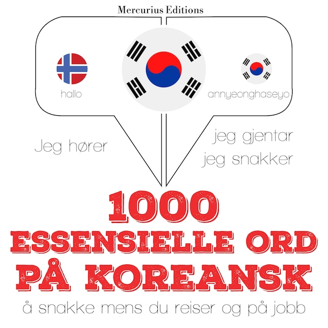 Book cover for 1000 essensielle ord på koreansk