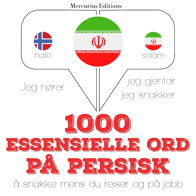 Book cover for 1000 essensielle ord på persisk