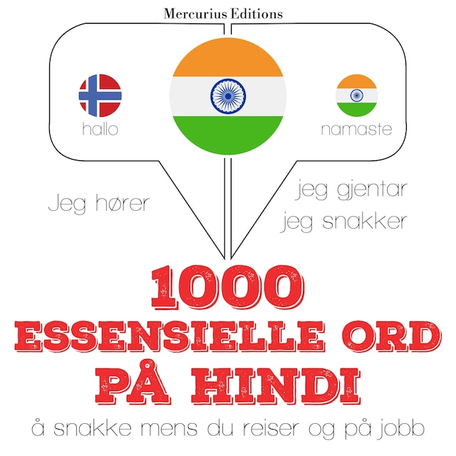 Book cover for 1000 essensielle ord på hindi