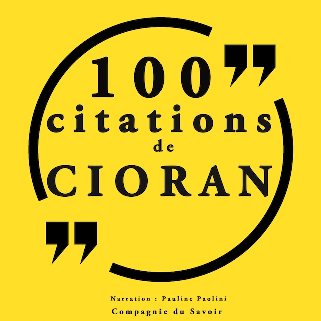 Couverture de livre pour 100 citations Cioran