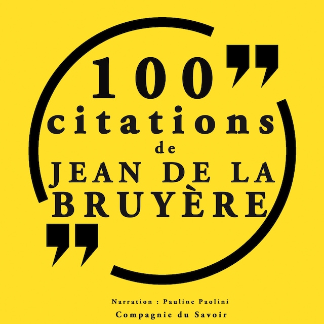 Bokomslag för 100 citations Jean de la Bruyère