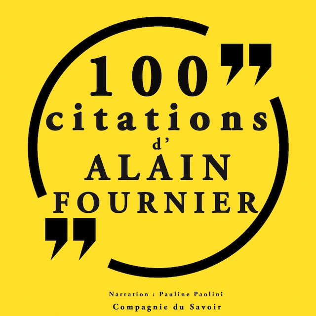 Copertina del libro per 100 citations d'Alain Fournier
