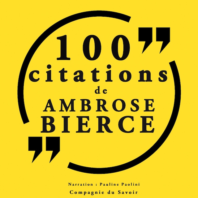 Copertina del libro per 100 citations d'Ambrose Bierce