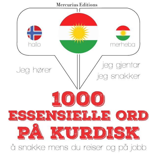Book cover for 1000 essensielle ord på kurdisk