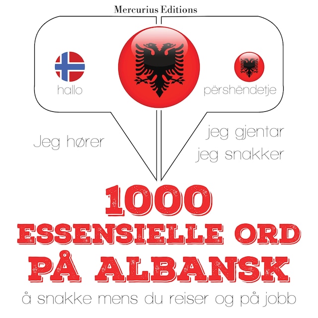 Book cover for 1000 essensielle ord på albansk