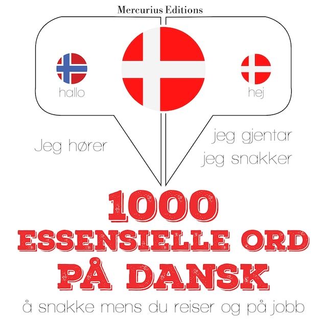Book cover for 1000 essensielle ord på dansk