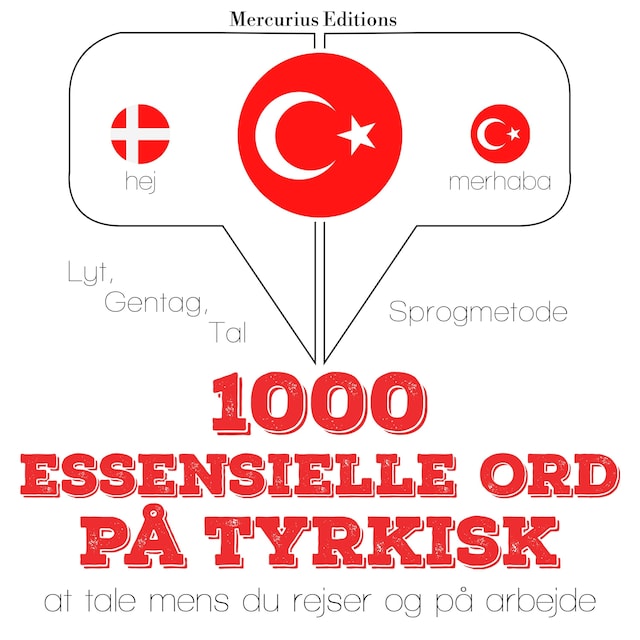 Book cover for 1000 essentielle ord på tyrkisk