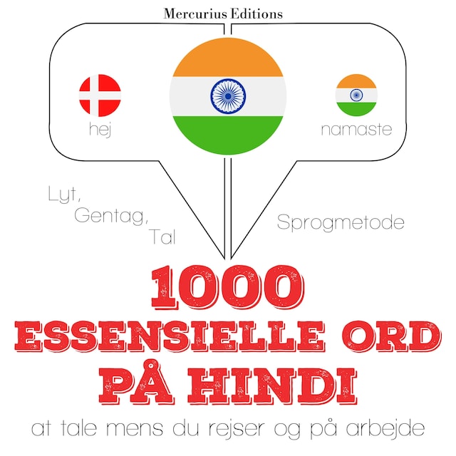 Book cover for 1000 essentielle ord på hindi