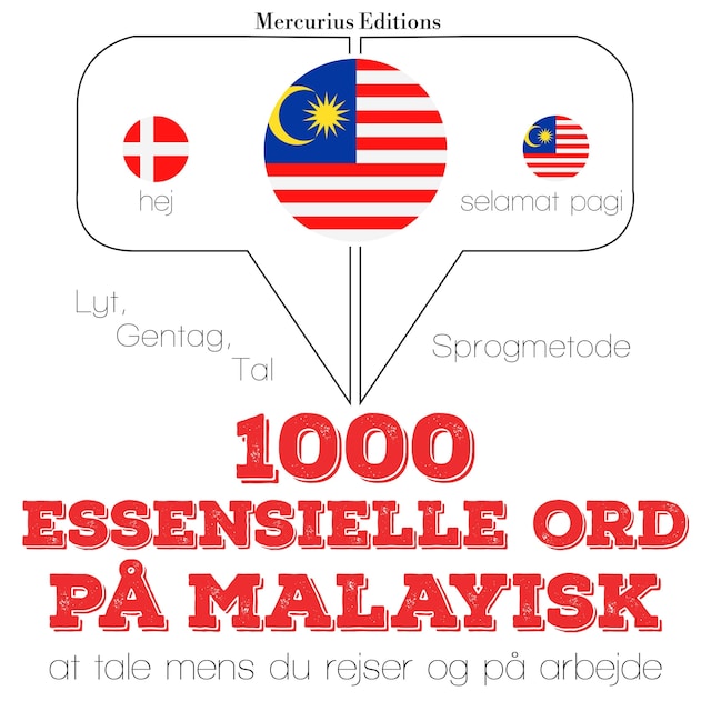 Book cover for 1000 essentielle ord på malayisk