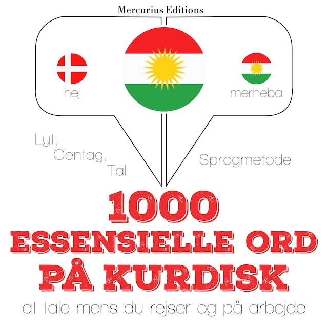 Book cover for 1000 essentielle ord på kurdisk