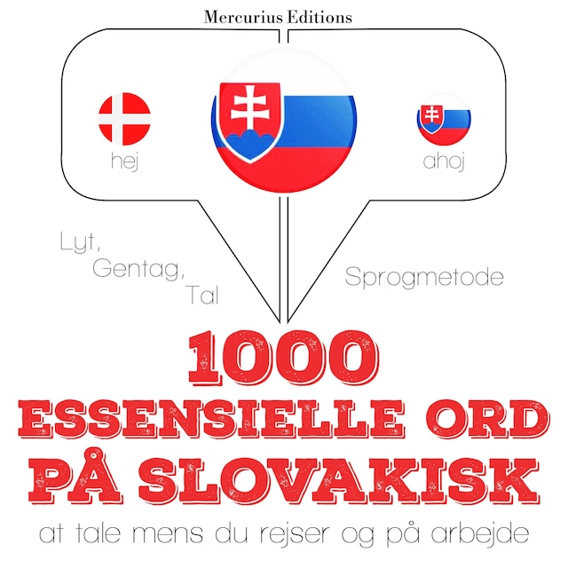 Book cover for 1000 essentielle ord på slovakisk