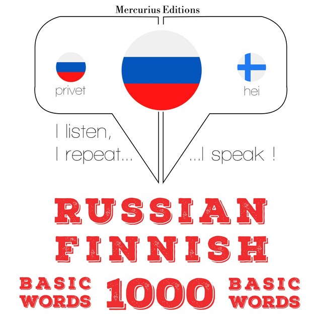 Book cover for 1000 основных слов на финском языке