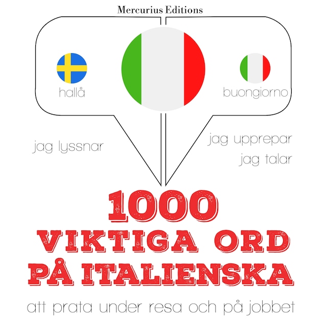 Book cover for 1000 viktiga ord på italienska