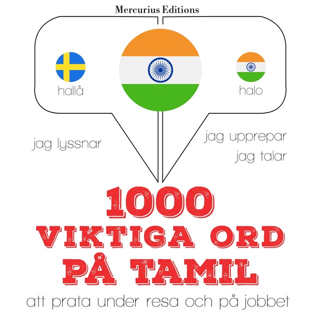 Book cover for 1000 viktiga ord på tamil
