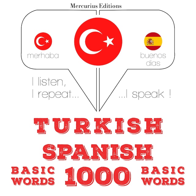 Boekomslag van Türkçe - İspanyolca: 1000 temel kelime