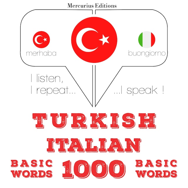 Book cover for Türkçe - İtalyanca: 1000 temel kelime