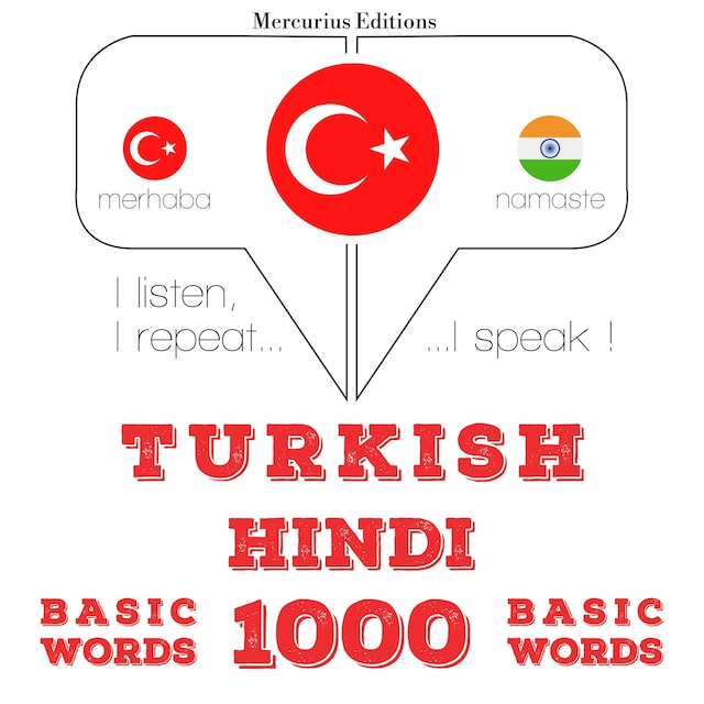 Book cover for Türkçe - Hintçe: 1000 temel kelime