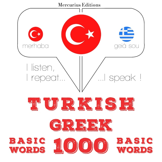 Boekomslag van Türkçe - Yunanca: 1000 temel kelime